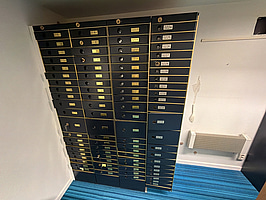 4 st. Bankfack Rosengren, tillhörande lådor, ej komplett