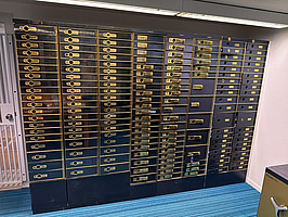 8 st. Bankfack Rosengren, tillhörande lådor, ej komplett, olika modeller