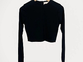 Långärmad tröja Teurn, Moha Jersey top, svart, stl. XS