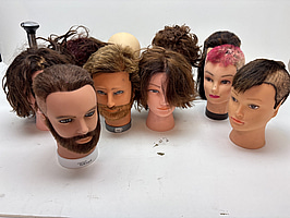 10 st. Övningshuvuden för frisör