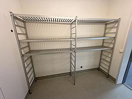 Aluminiumhyllor för kyl-/frysrum | 238x40x181 cm