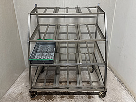 Rullvagn i rostfritt för display