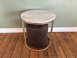 Marmorbord inkl. sittpuff