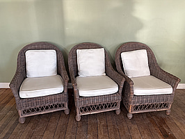 3 st. Rottingfåtöljer Artwood