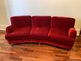 Soffa tre-sits, rundad