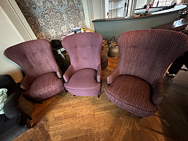 3 st. Fåtöljer, lila