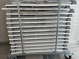 13 st. Konferensbord inkl. vagn