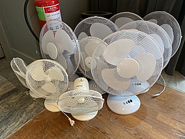 10 st. Fläktar, olika modeller och storlekar