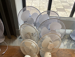 10 st. Fläktar, olika modeller och storlekar
