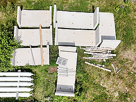 13 st prefabricerade betongelement/L-stöd S:t Eriks