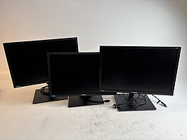 3 st. Datorskärmar Samsung S24H650GDU inkl. stativ, 24 tum