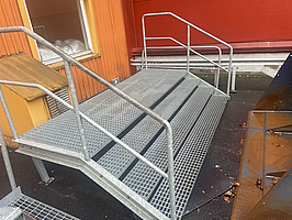 Plattformtrappa galvaniserad, industriell