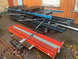 Pallställage EAB, blåa och orange