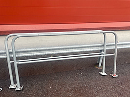 Stålbarriärer, grå