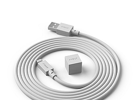 4 st. USB-A till lightning sladd Avolt Cable 1 Gotland Grey. Ord. pris inkl. moms: ca 1200 kr.