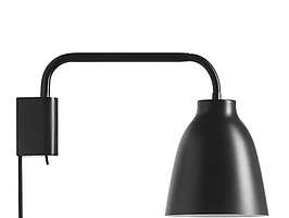 Vägglampa Fritz Hansen Cecilie Manz Caravaggio Wall svart E27. Ord. pris inkl. moms: ca 4299 kr.