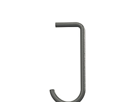 15 st. J-Krokar String, grå, 8 cm. Tot. ord. pris inkl. moms ca: 810 kr