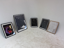 5 st. Tavlor, olika motiv och storlekar