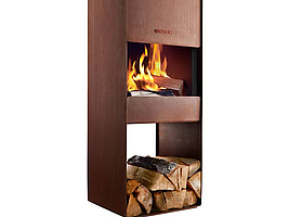 Eldstad Eva solo FireBox garden wood burner. Ord. pris inkl. moms: ca 11 999 kr.