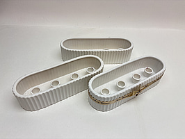 3 st. Adventsljusstake Dbkd stripe. Ord. pris inkl. moms: ca 1047 kr.