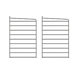 2 st. Väggavlar String, grå 50x30 cm. Ord. pris inkl. moms: ca 879 kr.