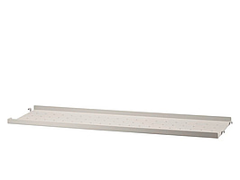 2 st. Hyllplan String, låg kant metall, beige, Totalt ord. pris inkl. moms: ca 1600 kr