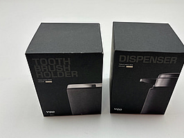 Tvåldispenser och tandborstshållare Vipp, beige, Totalt ord. pris inkl. moms: ca 2100 kr