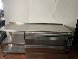 Kyl/frys bänk för 6 GN-1/1 kantiner