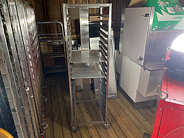 Degvagn rostfritt, slätplåt 600x450mm, 21 gejder