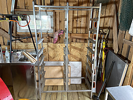 Ställning för diskbackar, 16 gejder, 500x500mm