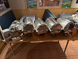 Buffépaket, 4× chafing dish med rullock, soppstation