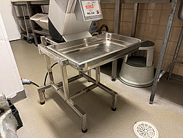 Rostfritt maskinbord/stativ, endast bordet