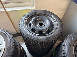Dubbdäck Hankook, 195/55R16, 91T, med stålfälg
