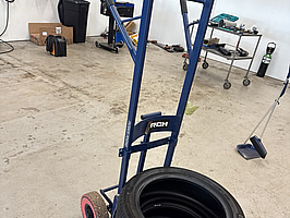 Däckvagn, blå, RCH med 2 st. däck