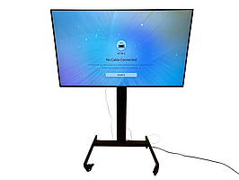 TV-skärm Samsung, QM65R-B, 65 tum 4k inkl. TV-ställ på hjul