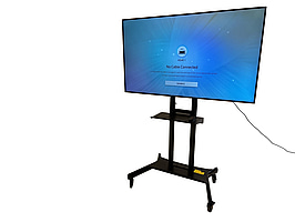 TV-skärm Samsung, QB65R, 65 tum 4K inkl. TV-ställ på hjul