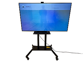 TV-skärm Samsung, QB65R, 65 tum 4K inkl. TV-ställ på hjul
