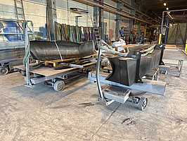 4 st materialvagnar (utan innehåll)