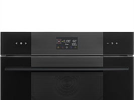 Kombinationsmikrovågsugn Smeg 45 cm Svart Linea SO4102M1B3