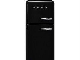 Kyl/Frys Smeg Fristående, Svart Vänsterhängd, 50's Style FAB30LBL5