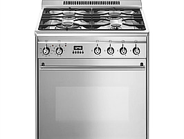 Gasspis Smeg 60x60 cm, Elektrisk ugn, Rostfritt stål, GP61X9