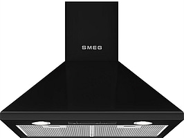 Köksfläkt Smeg, Väggmonterad, 600 mm, Svart, Victoria, KSED65NEE