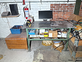 Arbetsbänk, kabelvinda m.m.