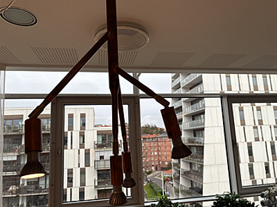 Taklampa Kvist 4 i rå koppar, Örsjö Belysning