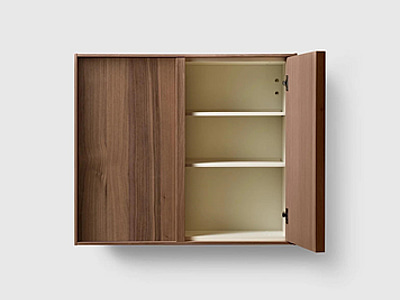 (NY) Väggskåp Haven H2/C80 - Walnut Wood