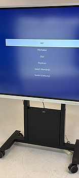 Skärm Samsung Flip WM85B 85 tum touchskärm inkl. TV-ställ på hjul