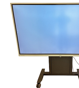 TV-skärm Samsung Flip WM85B 85 tum touchskärm inkl. TV-ställ på hjul