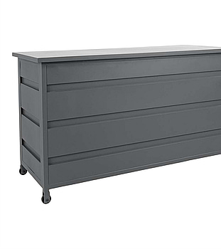 Dynbox House Nordic, Cassis, grå aluminium 240l