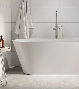 BADKAR RIVA EMMA FRISTÅENDE 160CM VIT