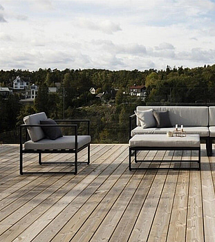 UTEMÖBLER SENSUM SKEPPARHOLMEN ALUMINIUM SVART